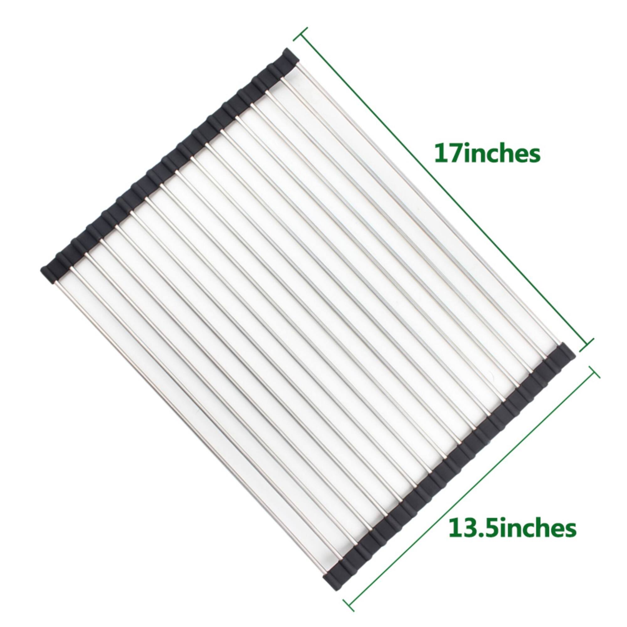 NEX™ Foldable Gray Silicone Over-the-Sink Dish Drying Rack